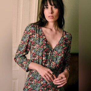 Sézane Floral Midi Dress — Size 10